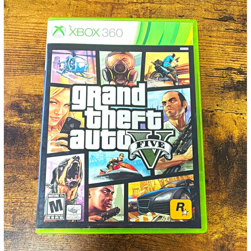 Rockstar Games Grand Theft Auto V GTA 5 w/Manual Case Xbox 360 NTSC 2013 M
